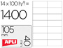 ETIQUETAS ADESIVAS APLI DIN A4 105 X 40 MM