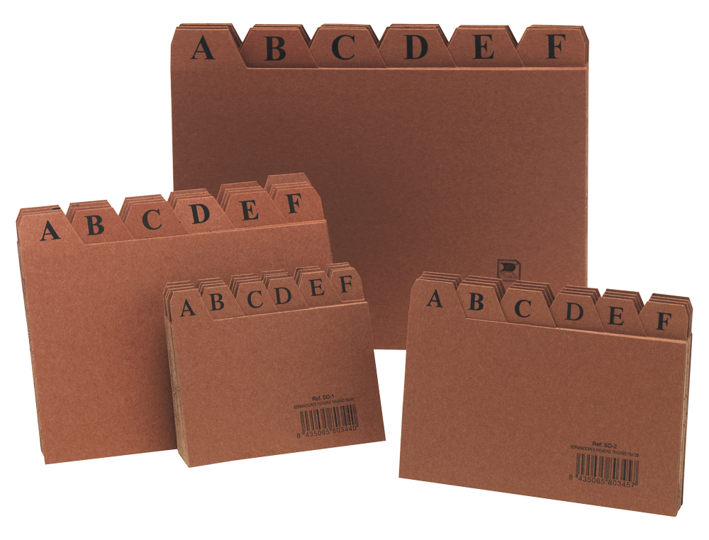 Indice fichero liderpapel carton nº1 65x95 mm