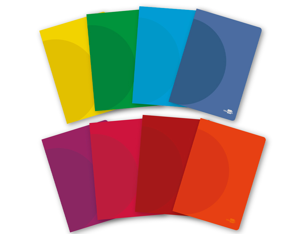 Libreta liderpapel 360 tapa de plastico a4 48 hojas 90g/m2 horizontal con margen colores surtidos
