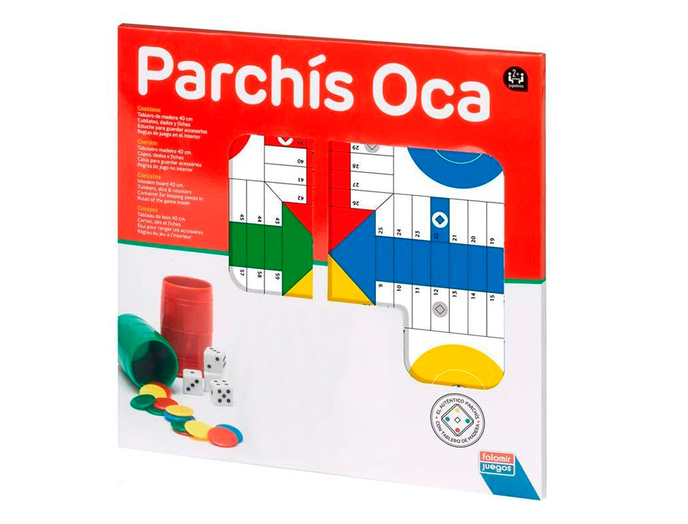 Pagina Magenta  JOGO PARCHIS POLIESTER COM JOGO DO GANSO COM 40 CM