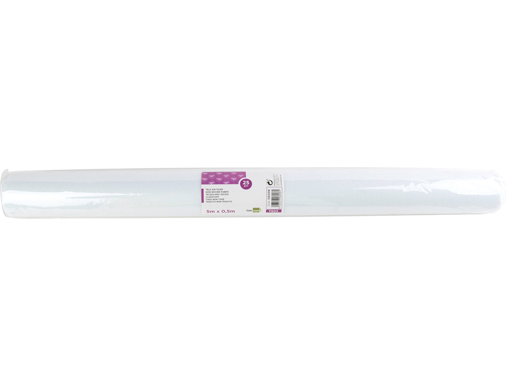 Tejido sin tejer liderpapel terileno 25 g/m2 rollo de 5 mt blanco