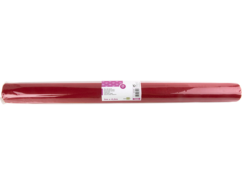 Tejido sin tejer liderpapel terileno 25 g/m2 rollo de 5 mt rojo