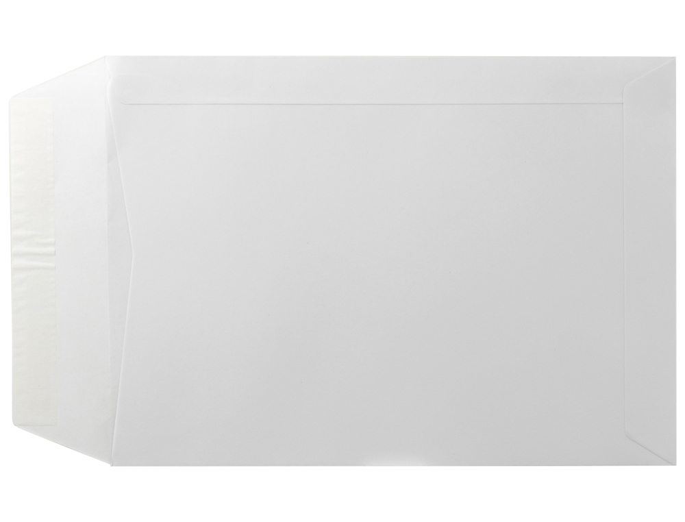 Sobre liderpapel bolsa blanco 310x410 mm solapa tira de silicona papel offset 100 gr caja de 250 uni