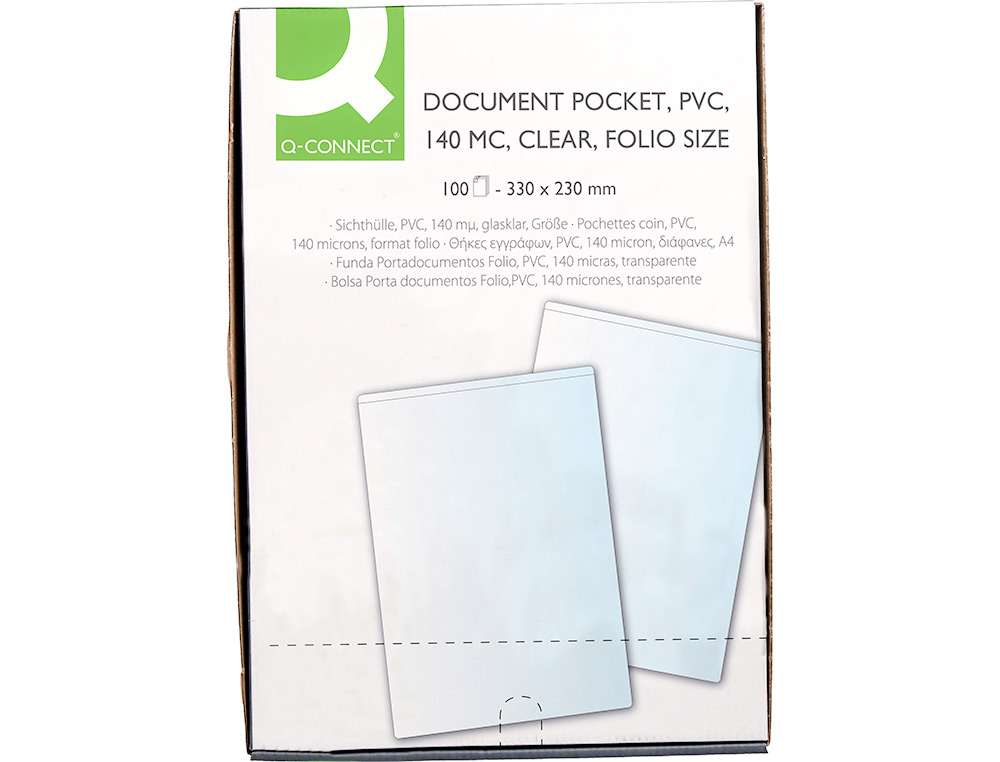 BOLSA PORTACARNET FOLIO 140 MICRONS PVC TRANSPARENTE