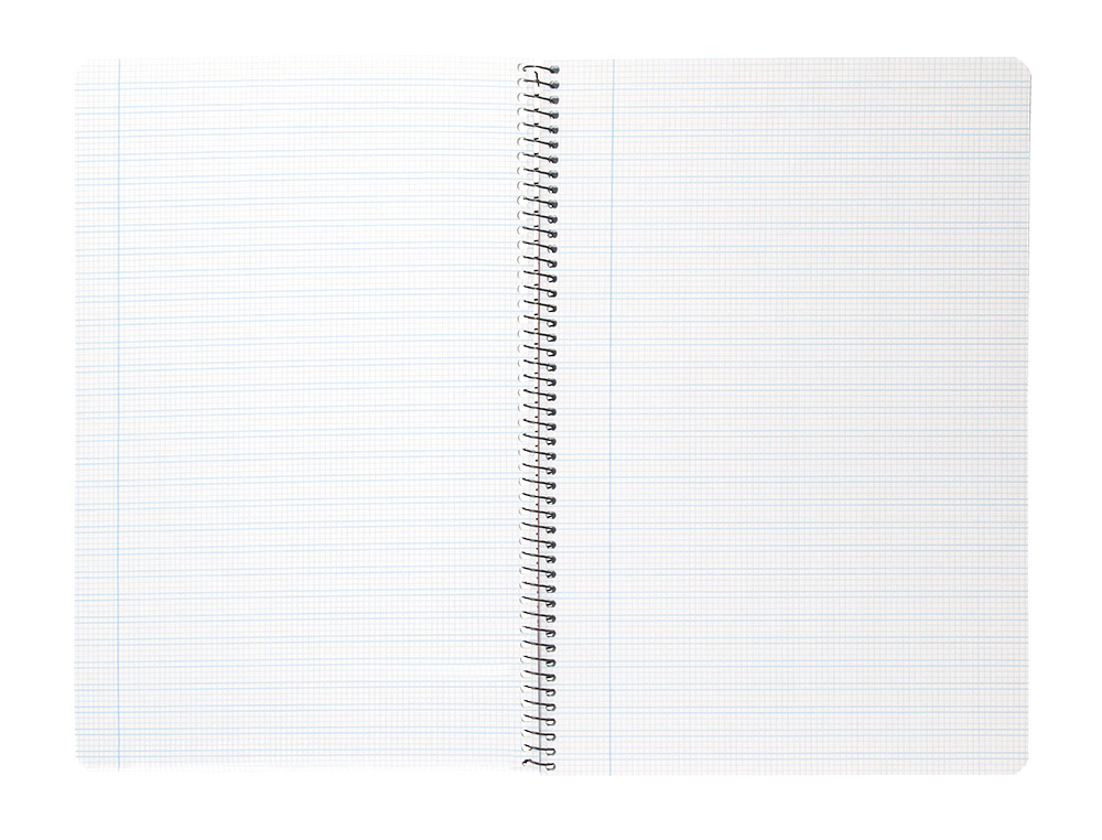 CUADERNO ESPIRAL LIDERPAPEL FOLIO PAUTAGUIA TAPA PLASTICO 80H 75GR CUADRO PAUTADO 3MM CON MARGEN COLOR AMARILLO
