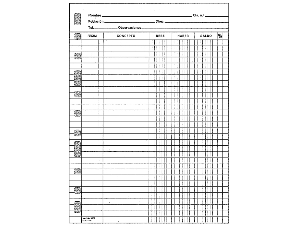 Recambio multifin 3005 folio natural cuentas corrientes