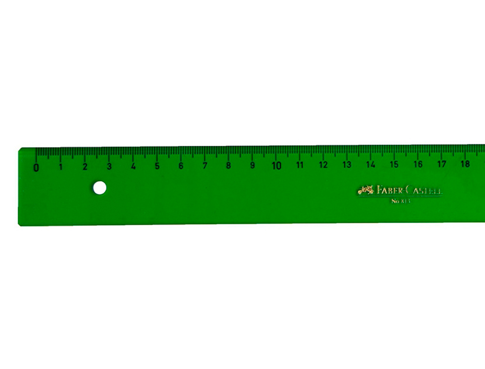 Regla faber 40 cm plastico verde