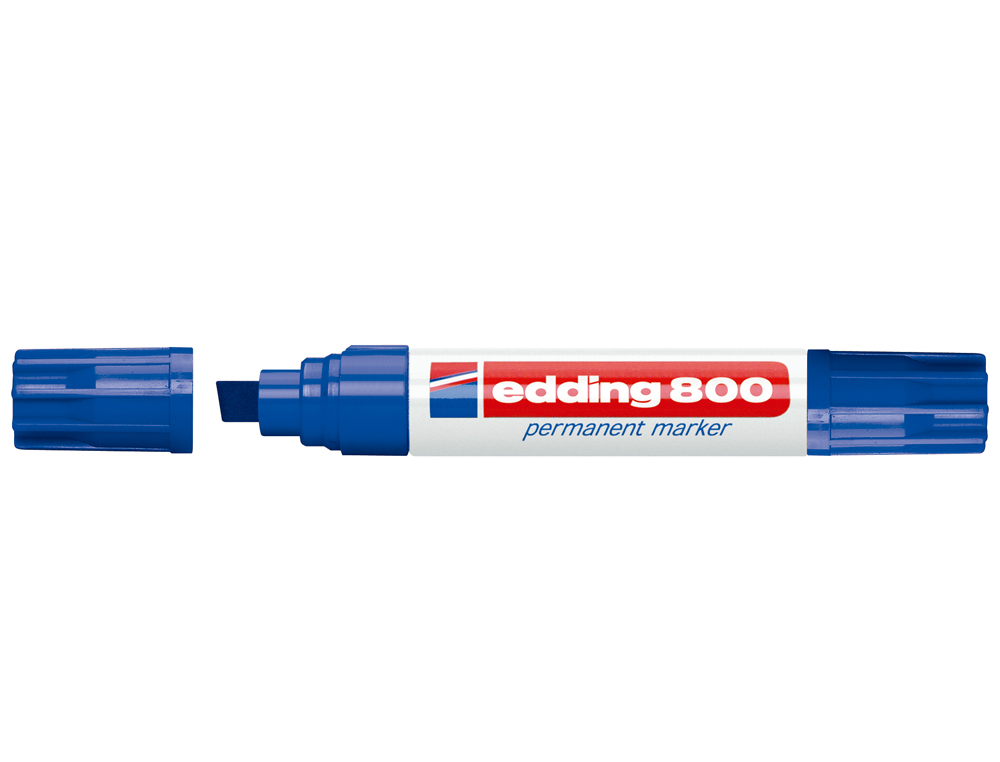 Rotulador edding marcador permanente 800 azul punta biselada 12 mm