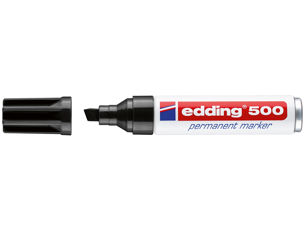 Rotulador edding marcador permanente 500 negro punta biselada 7 mm