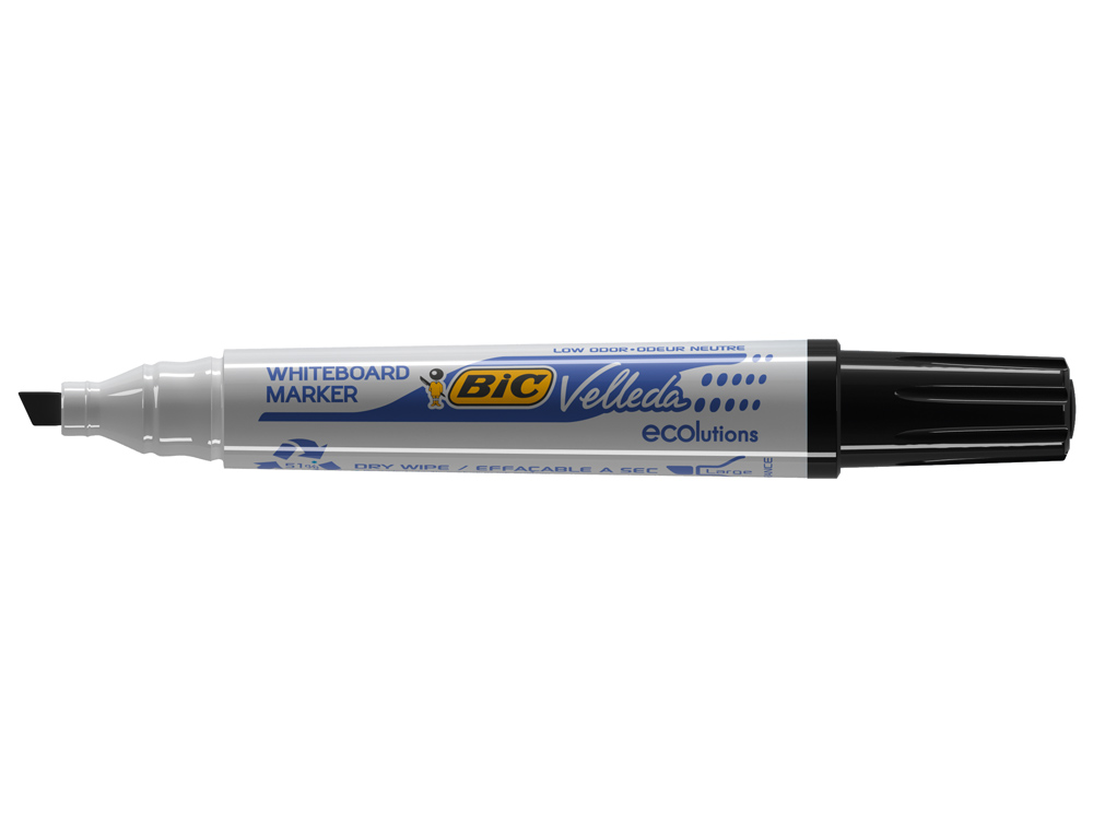 Rotulador bic velleda para pizarra negro punta biselada 5,9 mm