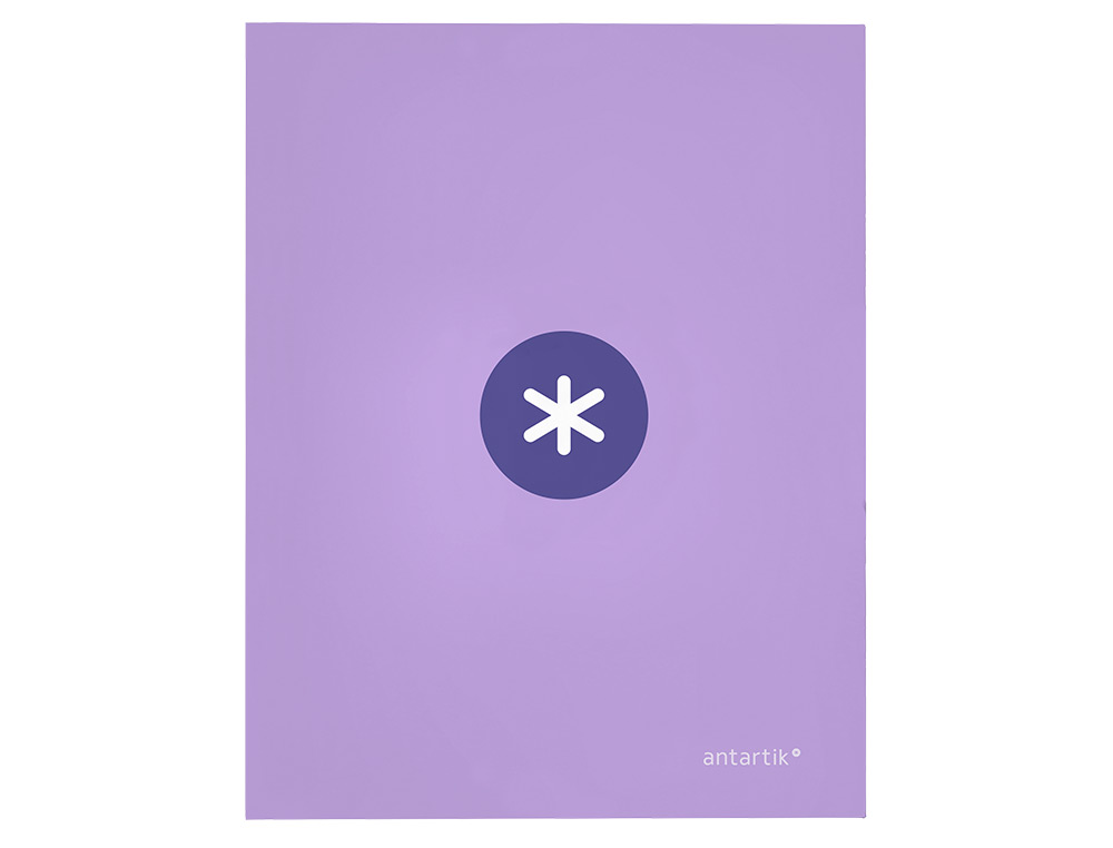 CARPETA ANTARTIK A4 FORRADA 4 ANILLAS 25 MM REDONDAS COLOR LAVANDA