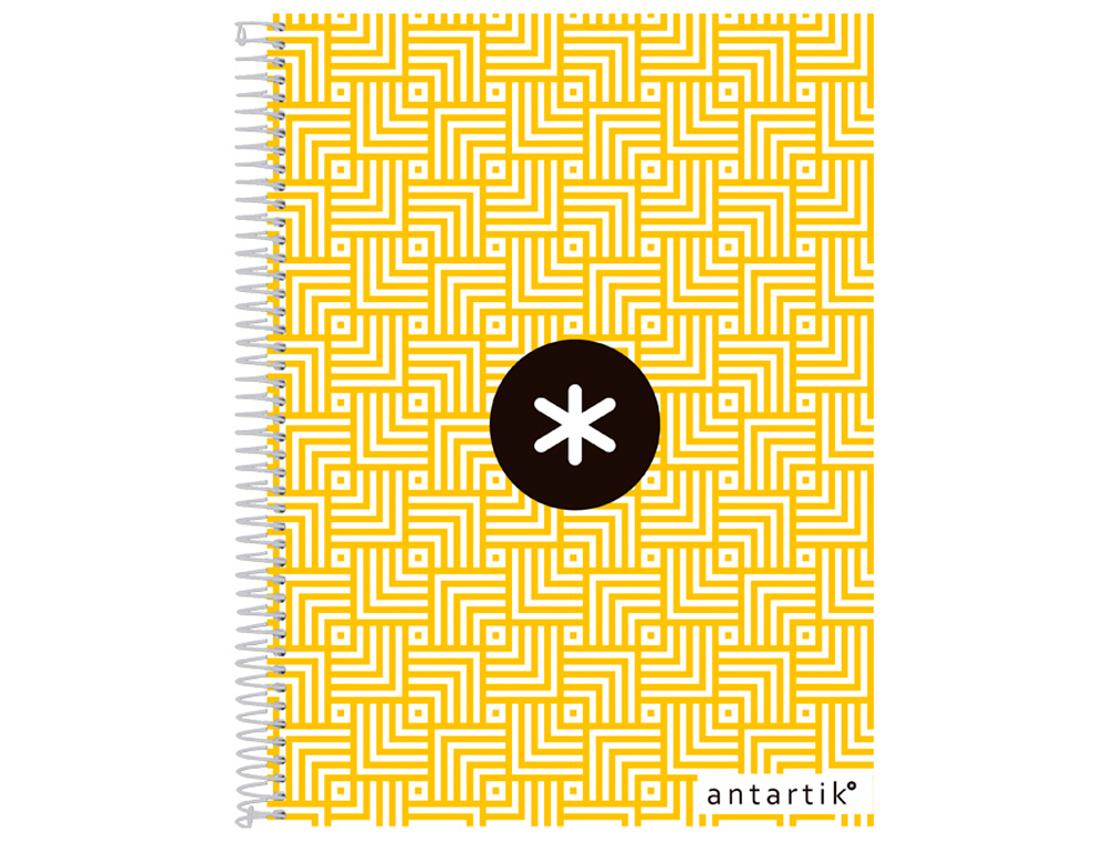 CUADERNO ESPIRAL LIDERPAPEL A6 MICRO ANTARTIK TAPA FORRADA100H 100 GR CUADRO 5MM 4 BANDATRENDING COLOR AMARILLO