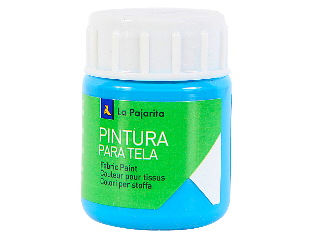 Pintura para tela la pajarita azul cyan 25 ml