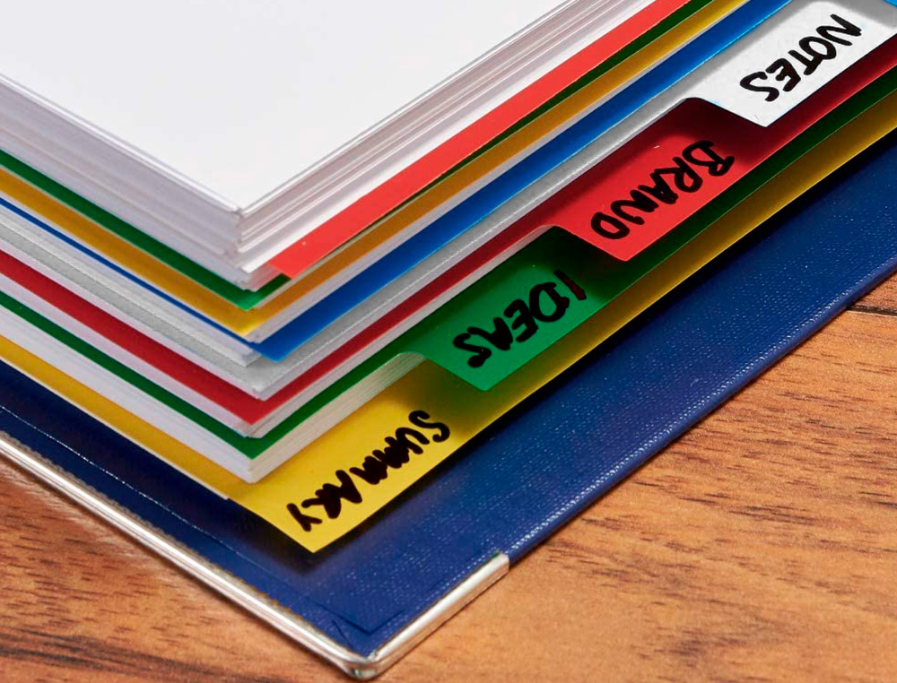 SEPARADOR LIDERPAPEL PLASTICO JUEGO DE 5 SEPARADORES FOLIO 16 TALADROS