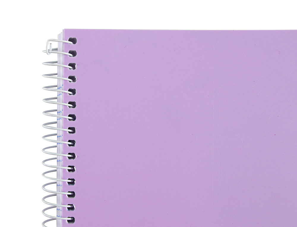 CUADERNO ESPIRAL LIDERPAPEL A5 WONDER TAPA PLASTICO 80H 90G CUADRO 4MM CON MARGEN COLORES SURTIDOS