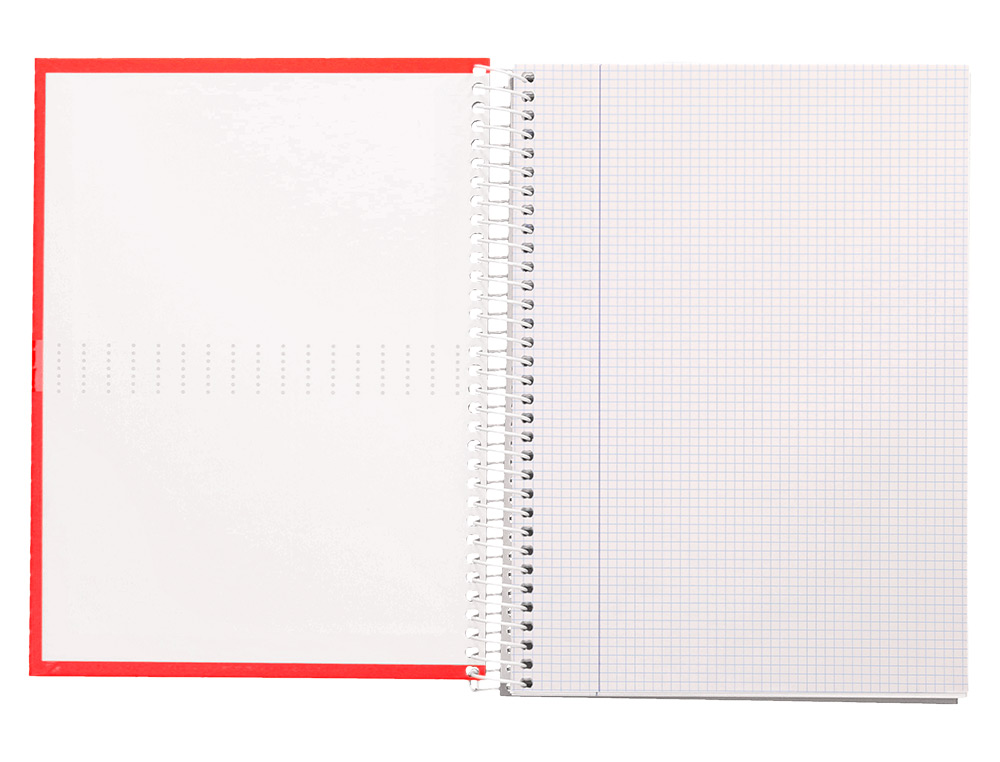 CADERNO ESPIRAL LIDERPAPEL CRAFTY DIN A5 CAPA FORRADA 80 F 90 GR QUADRICULA 5 MM COM MARGEM CORES SORTIDAS
