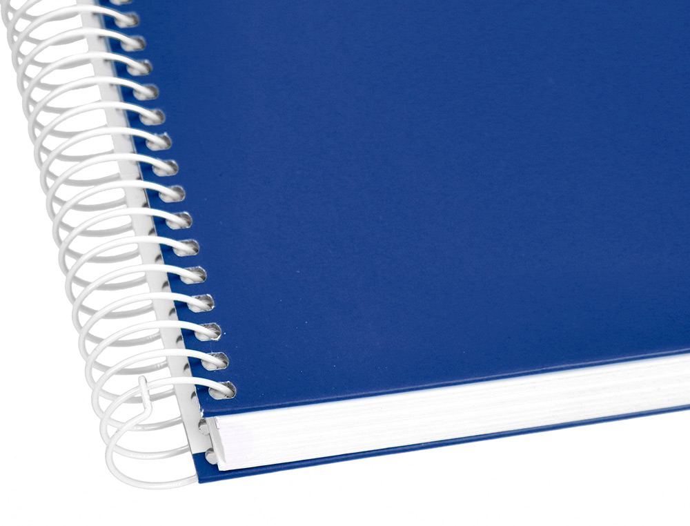 CADERNO ESPIRAL LIDERPAPEL CRAFTY MICRO DIN A5 CAPA FORRADA 120 F 90 GR QUADRICULA 5MM 5 BANDAS DE CORES 6 FUROS COR AZU