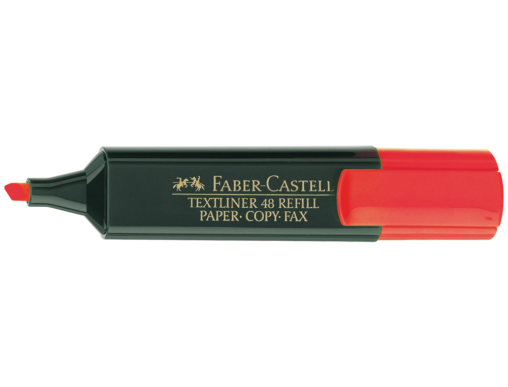 Rotulador faber fluorescente 48-21 rojo