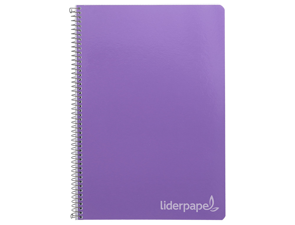 Cuaderno espiral liderpapel folio witty tapa dura 80h 75gr cuadro 4mm con margen color violeta