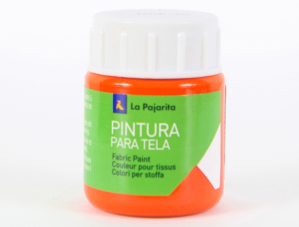 Pintura para tela la pajarita anaranjado 25 ml