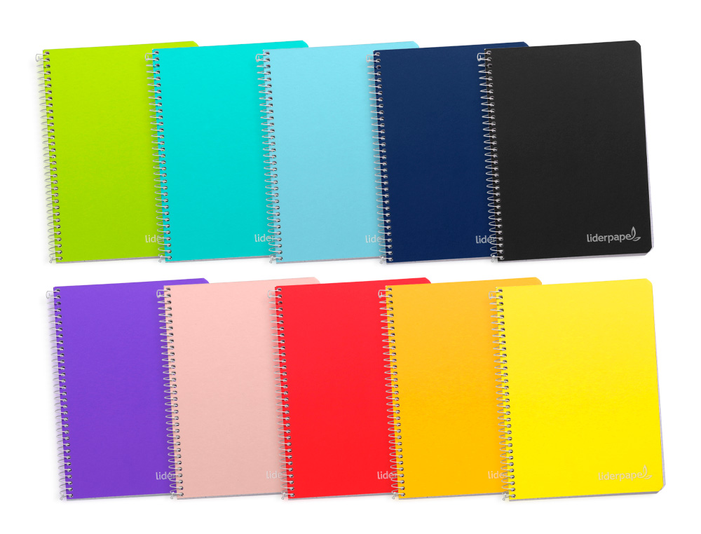 Cuaderno espiral liderpapel folio witty tapa dura 80h 75gr rayado n 46 colores surtidos