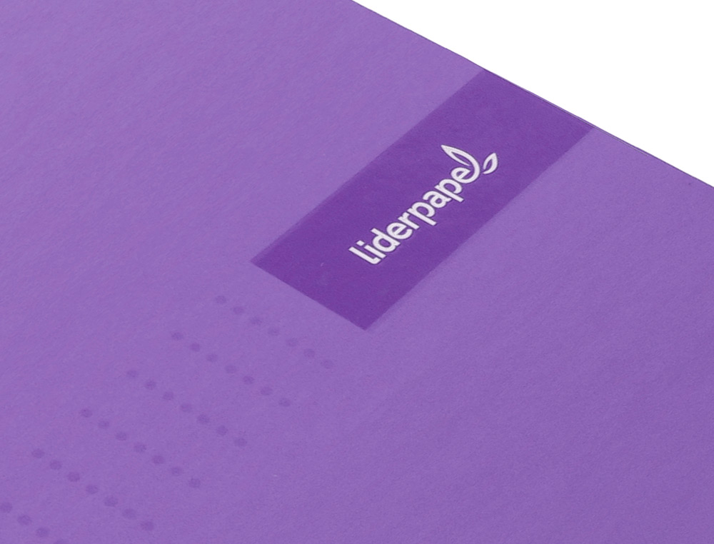 CUADERNO ESPIRAL LIDERPAPEL A4 CRAFTY TAPA FORRADA 80H 90 GR CUADRO 4MM CON MARGEN COLOR VIOLETA