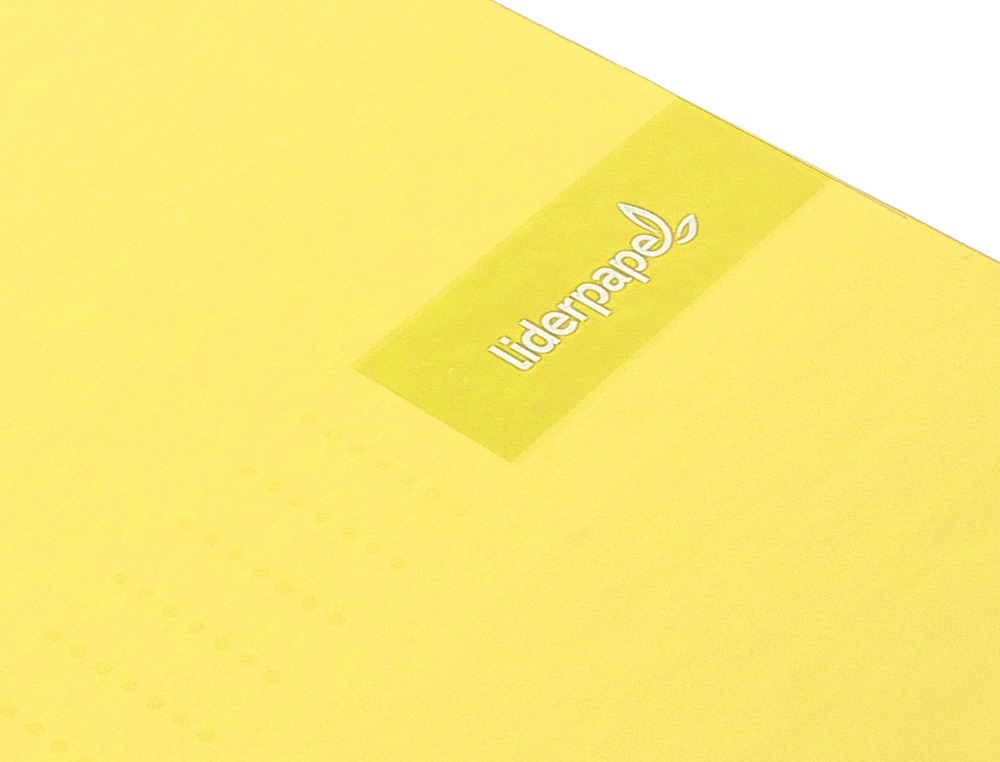 CUADERNO ESPIRAL LIDERPAPEL A4 MICRO CRAFTY TAPA FORRADA 120H 90GR CUADRO 5MM 5 BANDAS 4 TALADROS COLOR AMARILLO