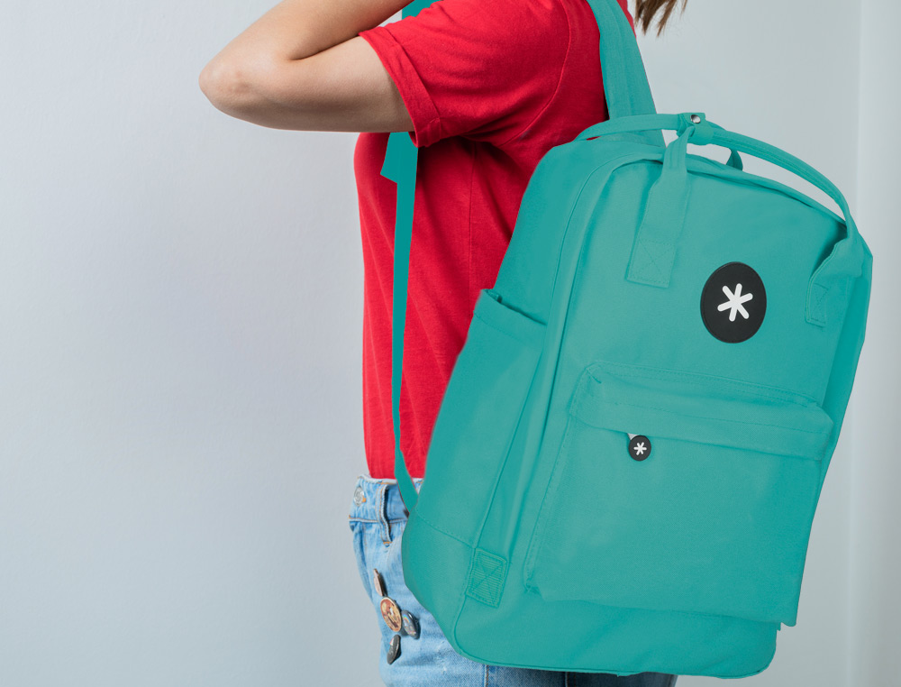 MOCHILA ANTARTIK 2 ASAS Y BOLSILLOS EXTERIORES MENTA 300X115X390 MM