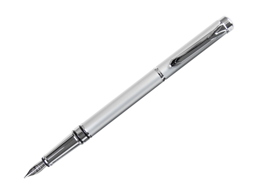 PLUMA BELIUS NUREMBERG GRIS TINTA AZUL EN ESTUCHE
