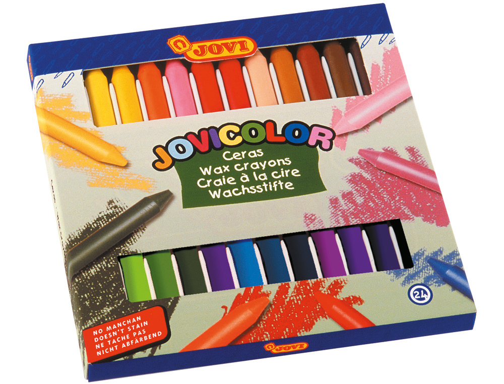 Lapices cera jovicolor caja de 24 colores surtidos