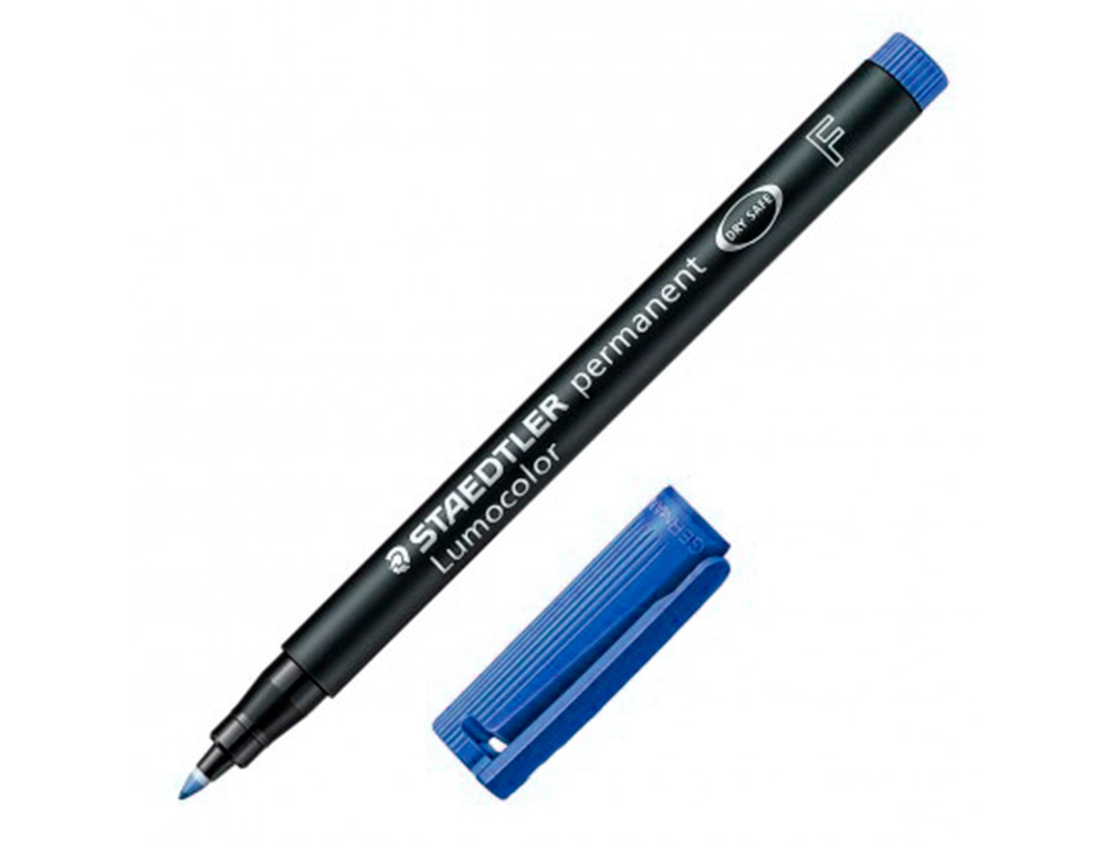 Rotulador staedtler lumocolor retroproyeccion punta de fibrapermanente 318-3 azul punta fina redonda