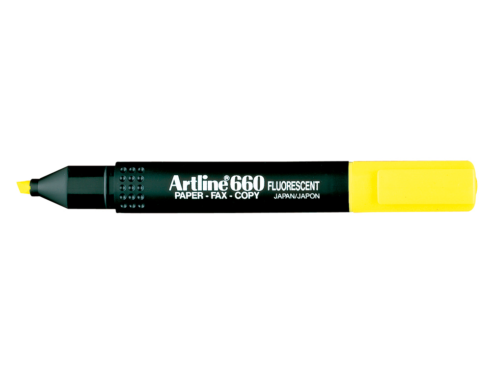 Rotulador artline fluorescente ek-660 amarillo punta biselada