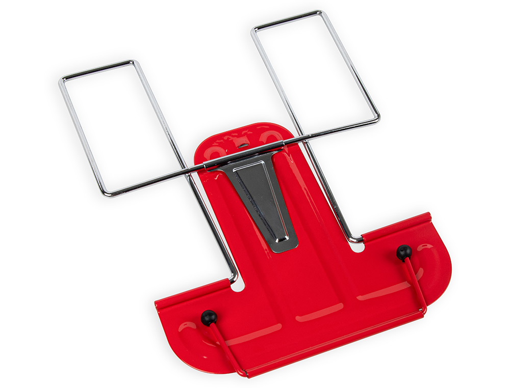 ATRIL LIDERPAPEL BASE METALICA ANGULO AJUSTABLE SOPORTE PARTEPOSTERIOR 195X235 MM COLOR ROJO