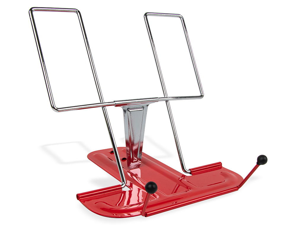 ATRIL LIDERPAPEL BASE METALICA ANGULO AJUSTABLE SOPORTE PARTEPOSTERIOR 195X235 MM COLOR ROJO