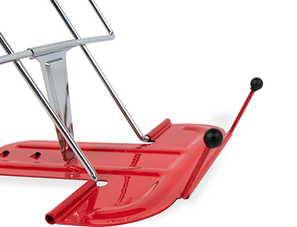 ATRIL LIDERPAPEL BASE METALICA ANGULO AJUSTABLE SOPORTE PARTEPOSTERIOR 195X235 MM COLOR ROJO