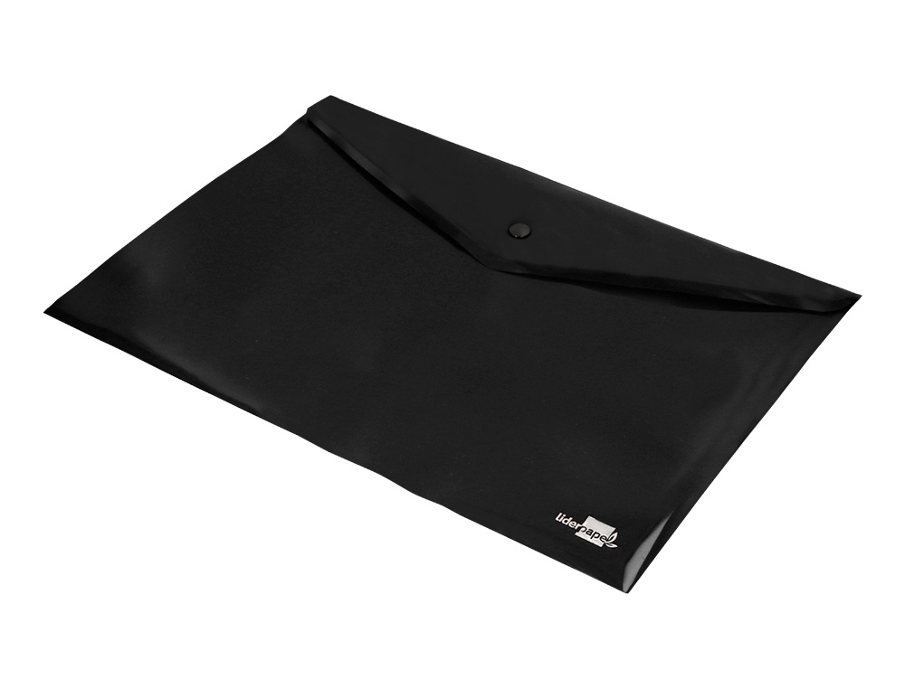 CARPETA LIDERPAPEL DOSSIER BROCHE POLIPROPILENO DIN A4 NEGRO OPACO 50 HOJAS