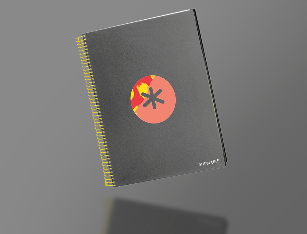 CUADERNO ESPIRAL LIDERPAPEL A4 MICRO ANTARTIK TAPA FORRADA120H 100 GR CUADRO 5 BANDA 4 TALADROS TRENDING NEGRO