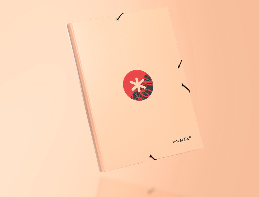 CARPETA LIDERPAPEL ANTARTIK GOMAS A4 3 SOLAPAS CARTON FORRADO TRENDING COLOR CORAL