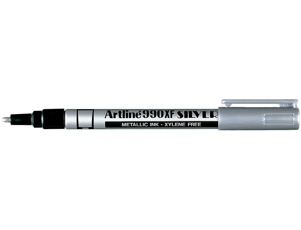 Rotulador artline marcador permanente tinta metalica ek-990 plata punta redonda 1.2 mm