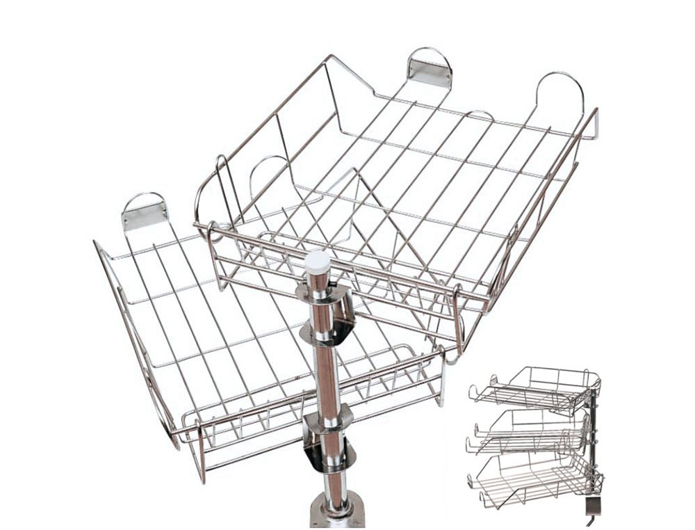 BANDEJA SOBREMESA METALICA Q-CONNECT CROMADA 370X275 MM