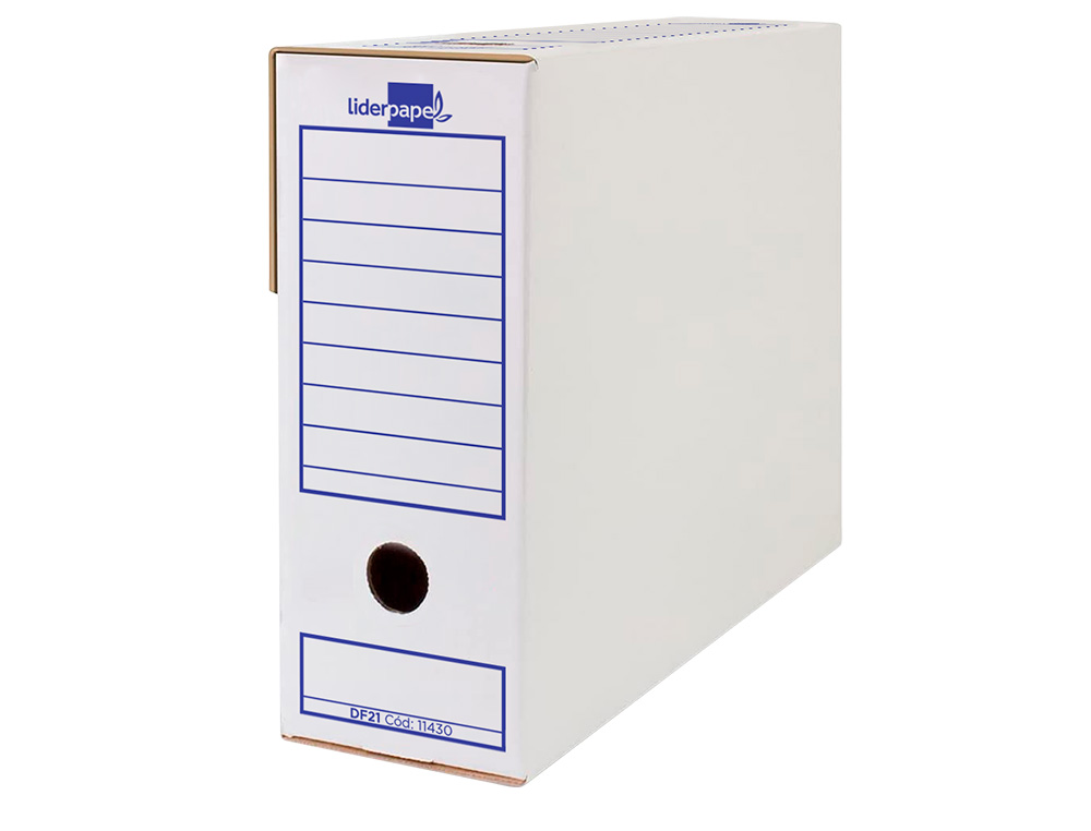 CAJA ARCHIVO DEFINITIVO LIDERPAPEL ECOUSE CARTON 100% RECICLADO FOLIO  PROLONGADO 388X275X116MM 325G/M2