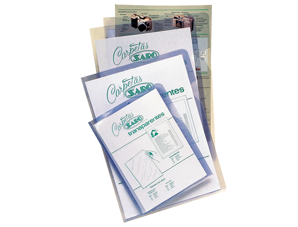 CARPETA DOSSIER UERO SARO PVC DIN A4 280 MC TRANSPARENTE