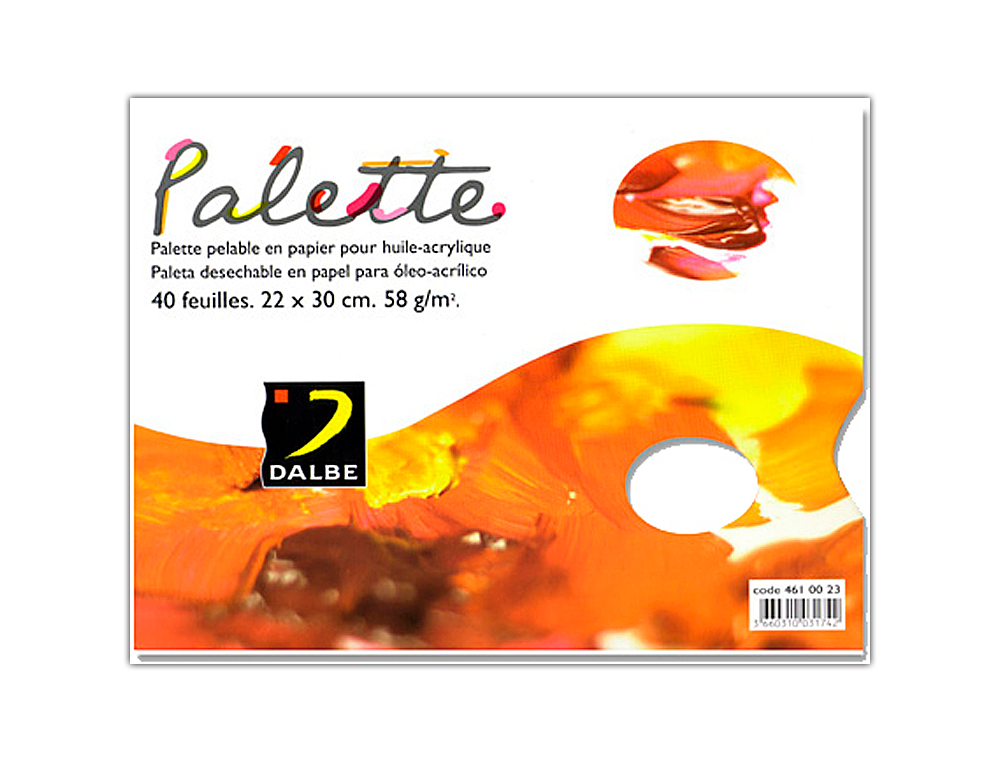 Paleta papel dalbe desechable din a4 40 hojas 60 gr