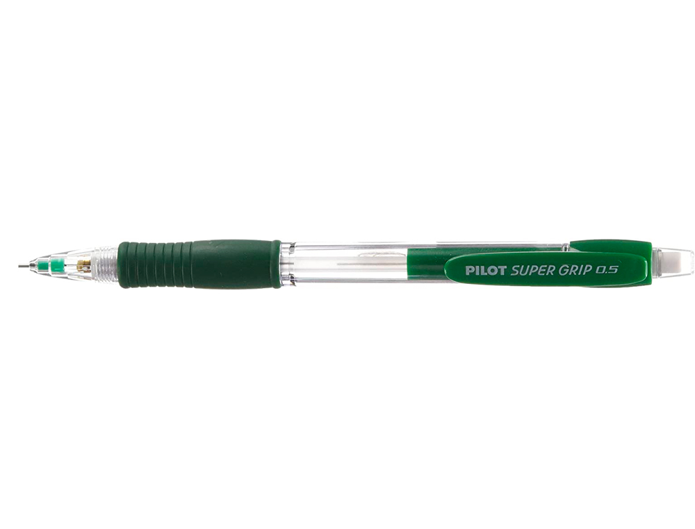 Portaminas pilot super grip verde 0,5 mm sujecion de caucho