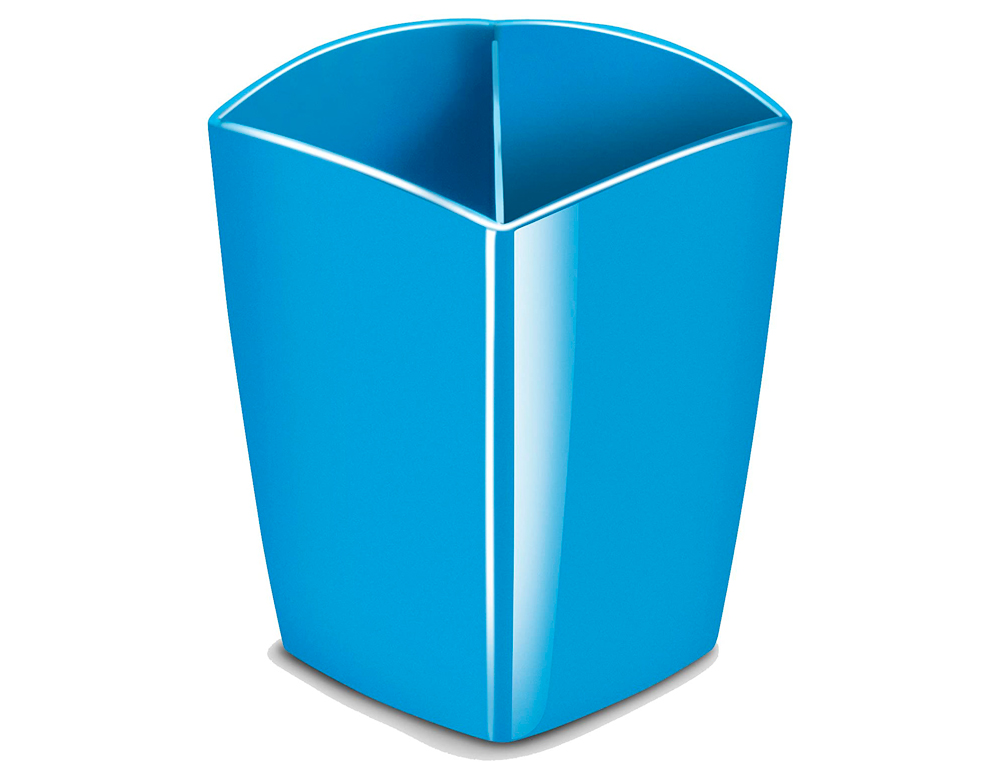 Cubilete portalapices cep azul opaco plastico magnetico 78x74x95 mm