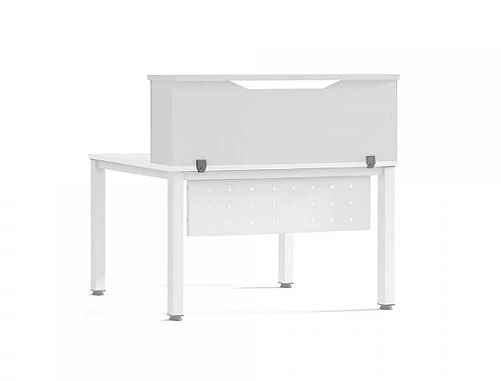 Mostrador de altillo rocada valido para mesas work metal executive 100x30x40 cm acabado aw04 blanco/blanco