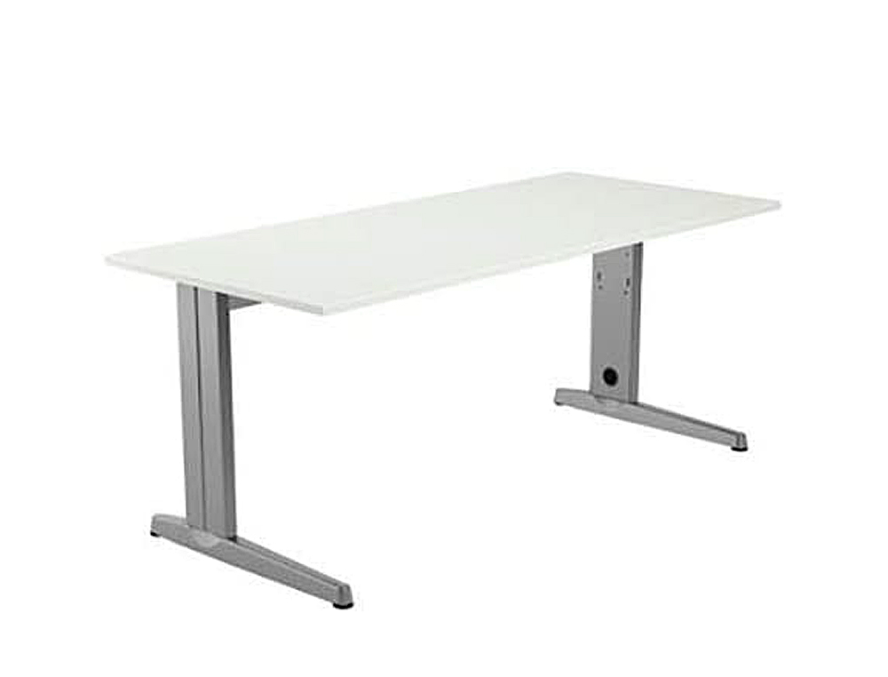 Mesa de reunion rocada meeting 3005ab01 estructura madera gris en aspas tablero haya 100 cm diametro