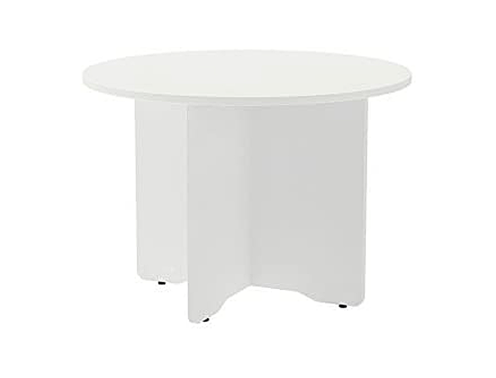 Mesa de reunion rocada meeting 3005aw04 estructura madera blanco aluminio en aspas tablero blanco 100 cm