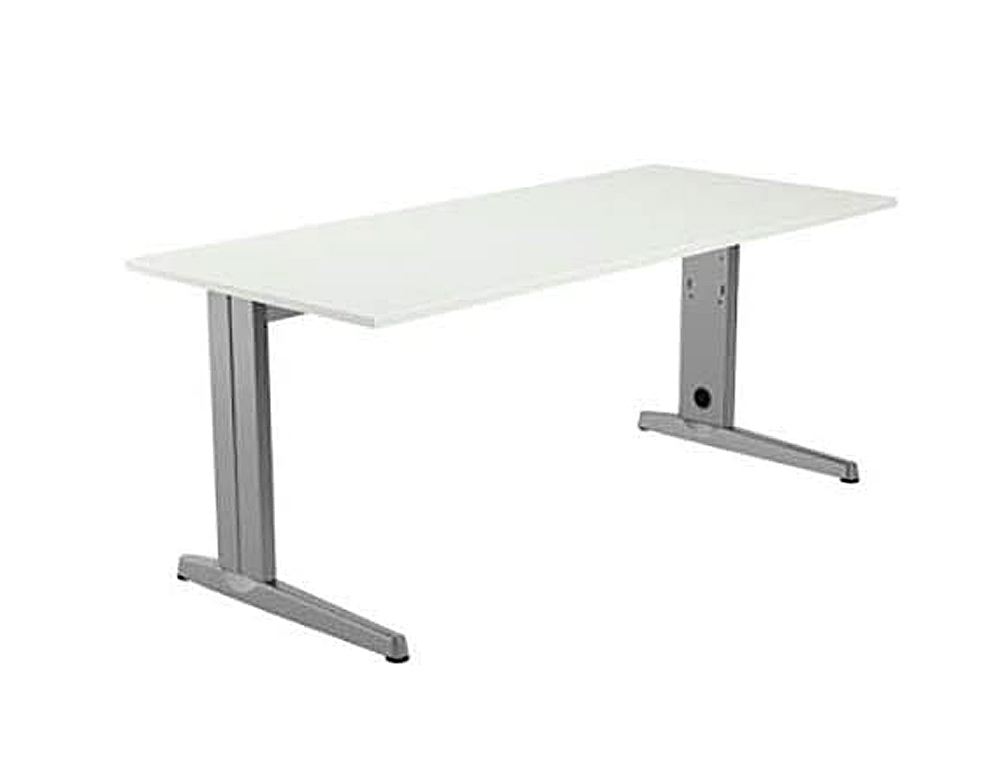 Mesa de reunion rocada meeting 3006ab01 estructura madera gris aluminio en aspas tablero haya 120 cm diametro