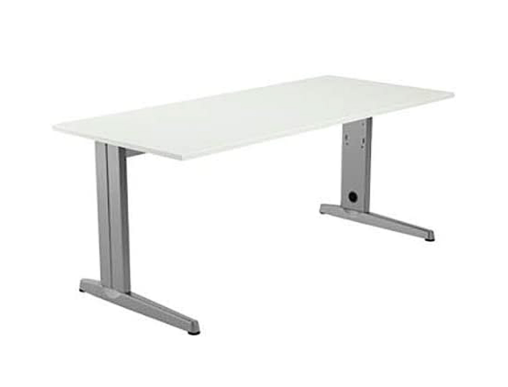 Mesa de reunion rocada meeting 3003ab01 estructura madera gris aluminio tablero madera haya 220x100x72 cm